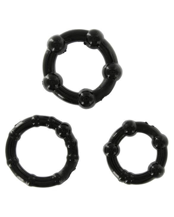 JUEGO TRES ANILLOS PENE NEGROS