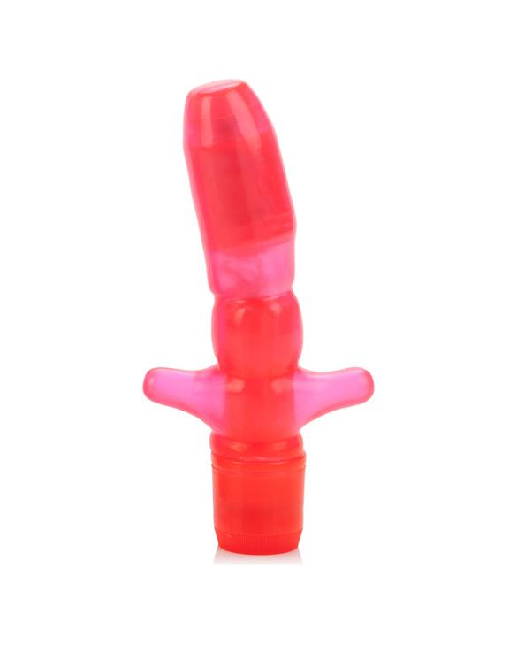 VIBRADOR ANAL FORMA T ROSA