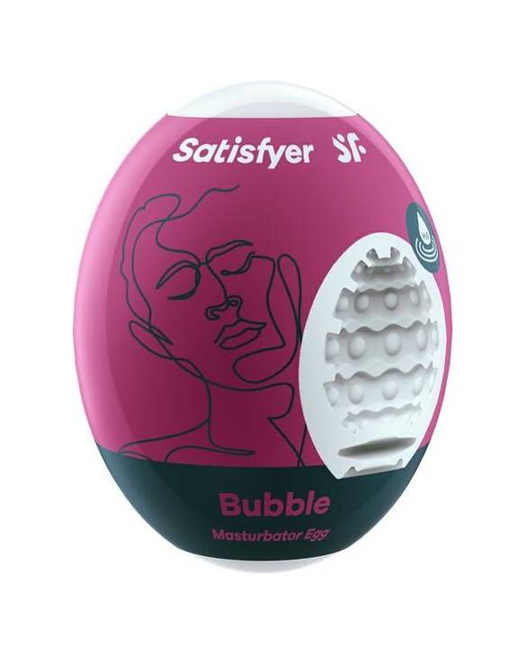 SATISFYER MASTURBADOR EGG SINGLE BUBBLE